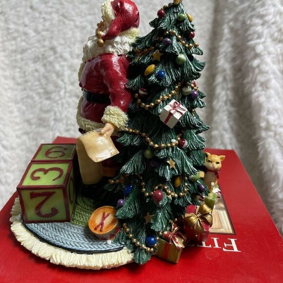 Fitz&Floyd ceramic Holiday countdown Calendar musical tuneHere comes Santa Claus - Picture 8 of 10